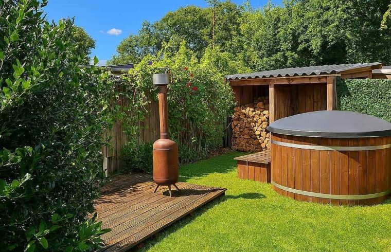 Tuin met Hottub natuurnestjes Natuurnestje ZENN